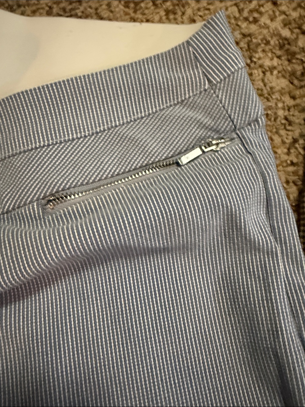 Candie's Light Blue Pinstriped ankle Pants and Brown houndstooth ankle pants - Picture 5 of 6